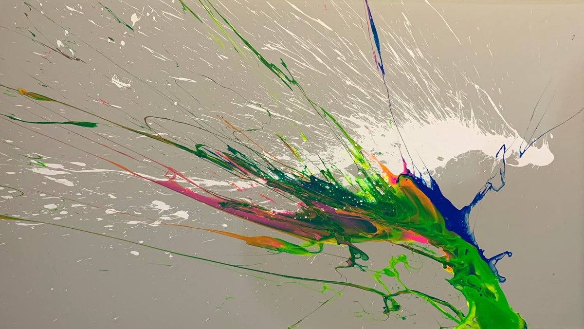 Kinetic Bloom | Original Hand-Painted Splatter Art
