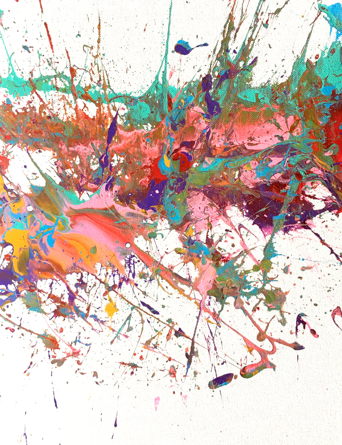 Collision of Colors | Original Hand-Painted Splatter Art